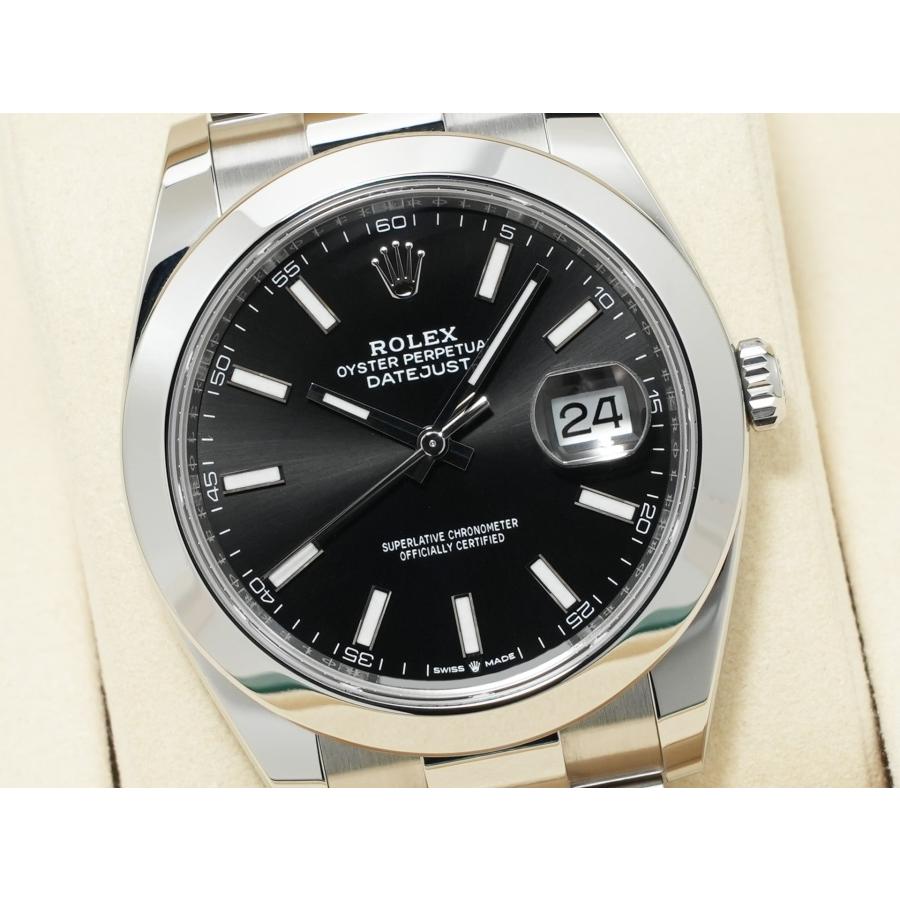 ロレックス デイトジャスト41 Ref.126300 ステンレススチール ブラック文字盤 オイスターブレスレット | デイトジャスト | 02