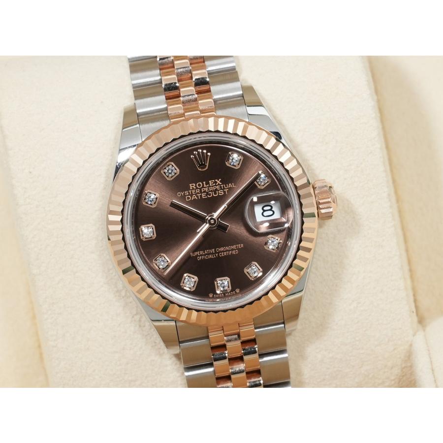 ロレックス デイトジャスト28 Ref.279171 ステンレススチール/エバーローズゴールド チョコレートx10Pダイヤ文字盤 ジュビリーブレスレット | デイトジャスト | 02