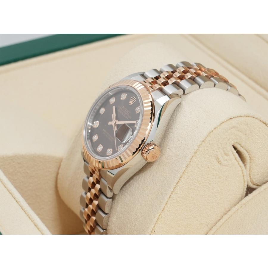ロレックス デイトジャスト28 Ref.279171 ステンレススチール/エバーローズゴールド チョコレートx10Pダイヤ文字盤 ジュビリーブレスレット | デイトジャスト | 03