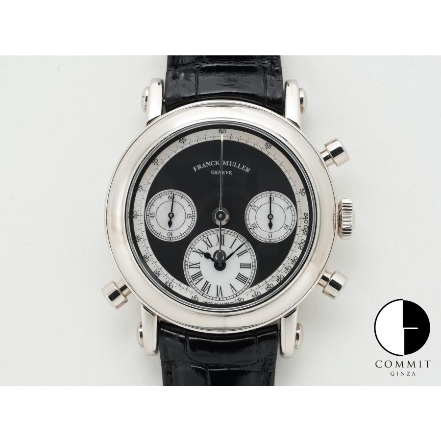 フランクミュラー ラウンド スプリットセコンド ダブルフェイス クロノグラフ Ref.7000RDF ホワイトゴールド ブラック×シェル文字盤 | FRANCK MULLER