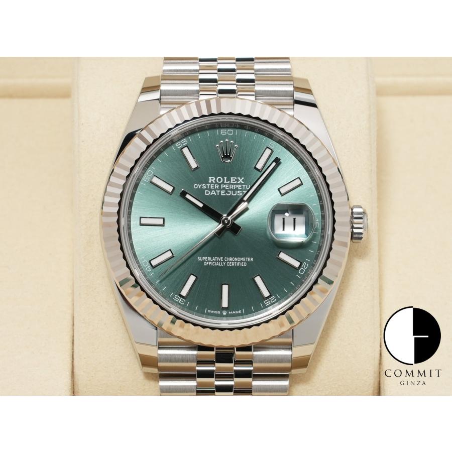 ロレックス デイトジャスト41 Ref.126334 ステンレススチール/ホワイトゴールド ミントグリーン文字盤 ジュビリーブレスレット | デイトジャスト