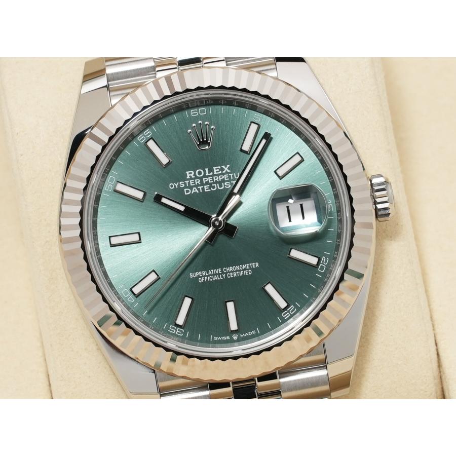ロレックス デイトジャスト41 Ref.126334 ステンレススチール/ホワイトゴールド ミントグリーン文字盤 ジュビリーブレスレット | デイトジャスト | 02