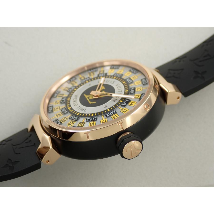 ルイヴィトン タンブール ワールドタイム ランウェイ ユニバーサル ジャーニー SS×BLACK PVD/18KPG Ref.Q1BK0 | LOUIS VUITTON | 08