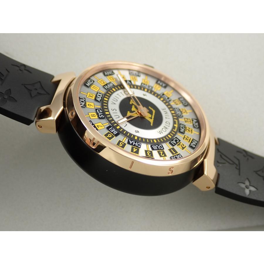 ルイヴィトン タンブール ワールドタイム ランウェイ ユニバーサル ジャーニー SS×BLACK PVD/18KPG Ref.Q1BK0 | LOUIS VUITTON | 09