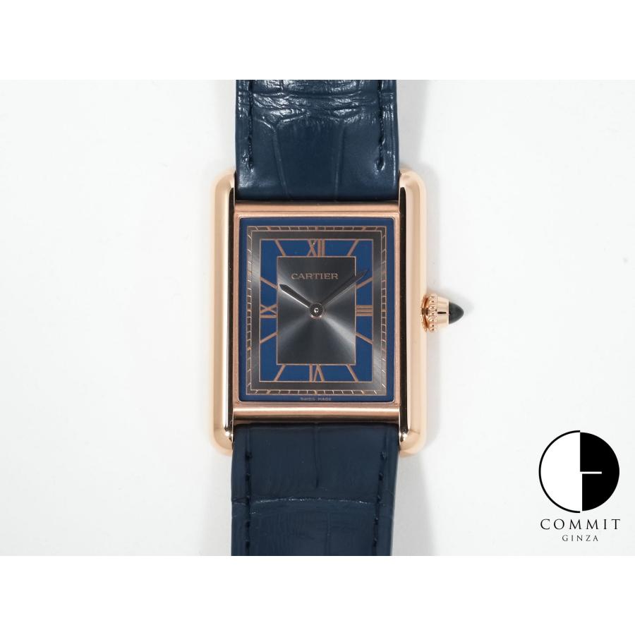 カルティエ タンク ルイ カルティエ LM Ref.WGTA0058 ローズゴールド グレー×ブルー文字盤 | Cartier