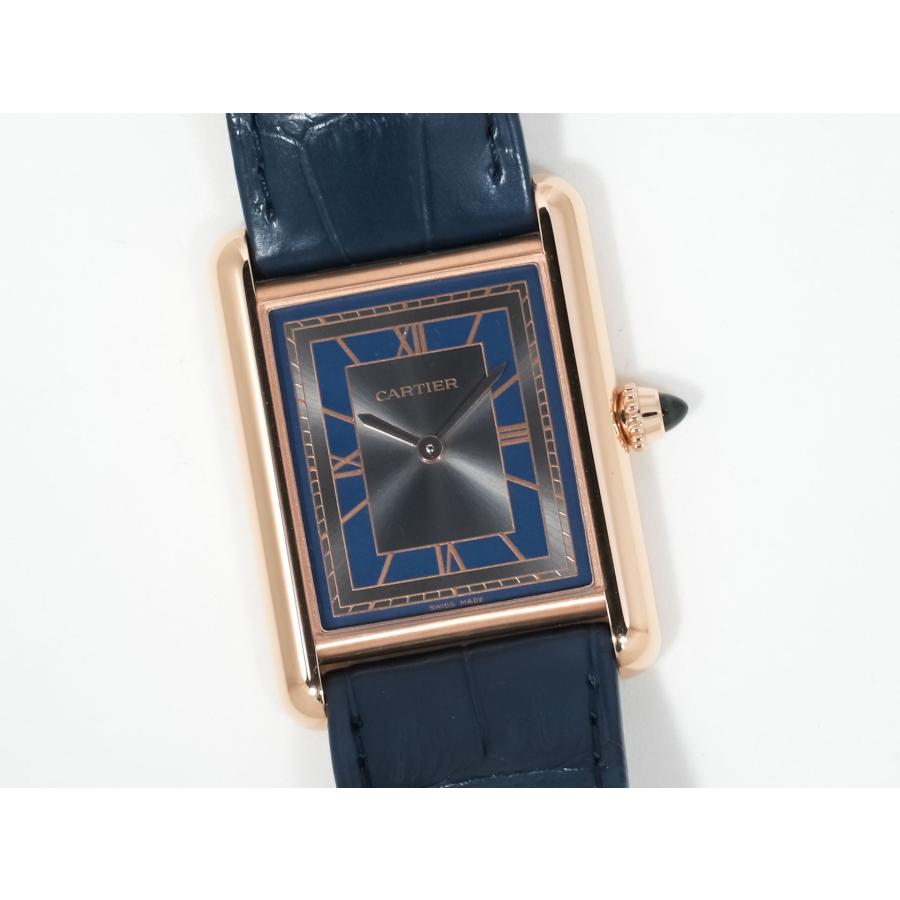 カルティエ タンク ルイ カルティエ LM Ref.WGTA0058 ローズゴールド グレー×ブルー文字盤 | Cartier | 02