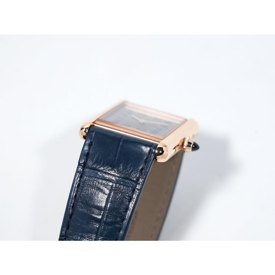 カルティエ タンク ルイ カルティエ LM Ref.WGTA0058 ローズゴールド グレー×ブルー文字盤 | Cartier | 05