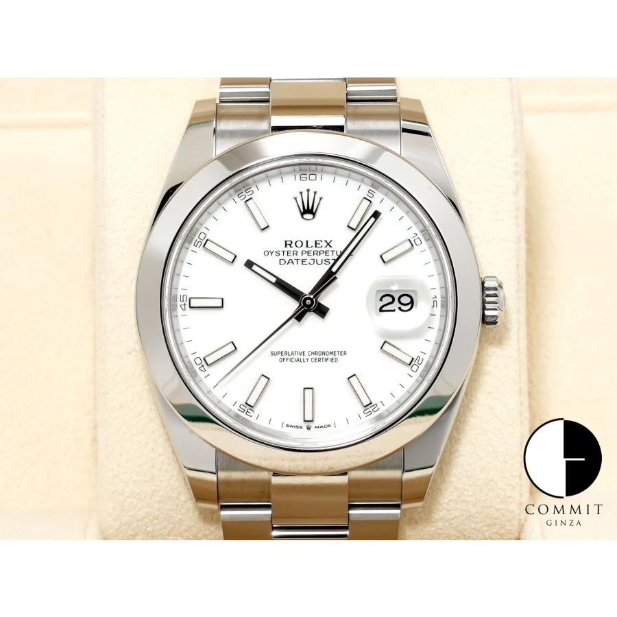ロレックス デイトジャスト41 Ref.126300 ステンレススチール ホワイト文字盤 オイスターブレスレット | デイトジャスト