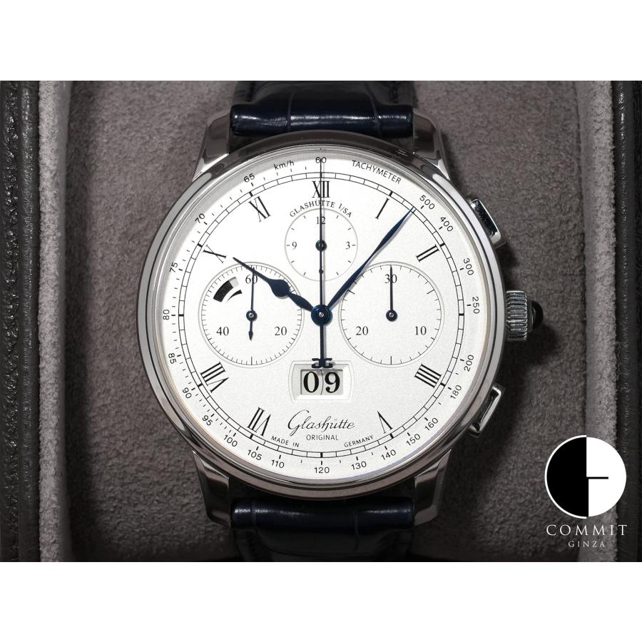 グラスヒュッテオリジナル セネタ クロノグラフ パノラマデイト Ref.1-37-01-02-03-30 プラチナ シルバー文字盤 | GLASHUTTE ORIGINAL