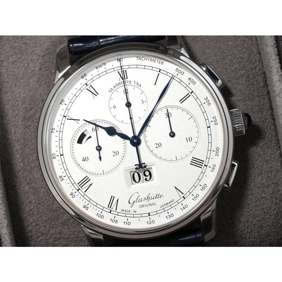 グラスヒュッテオリジナル セネタ クロノグラフ パノラマデイト Ref.1-37-01-02-03-30 プラチナ シルバー文字盤 | GLASHUTTE ORIGINAL | 02