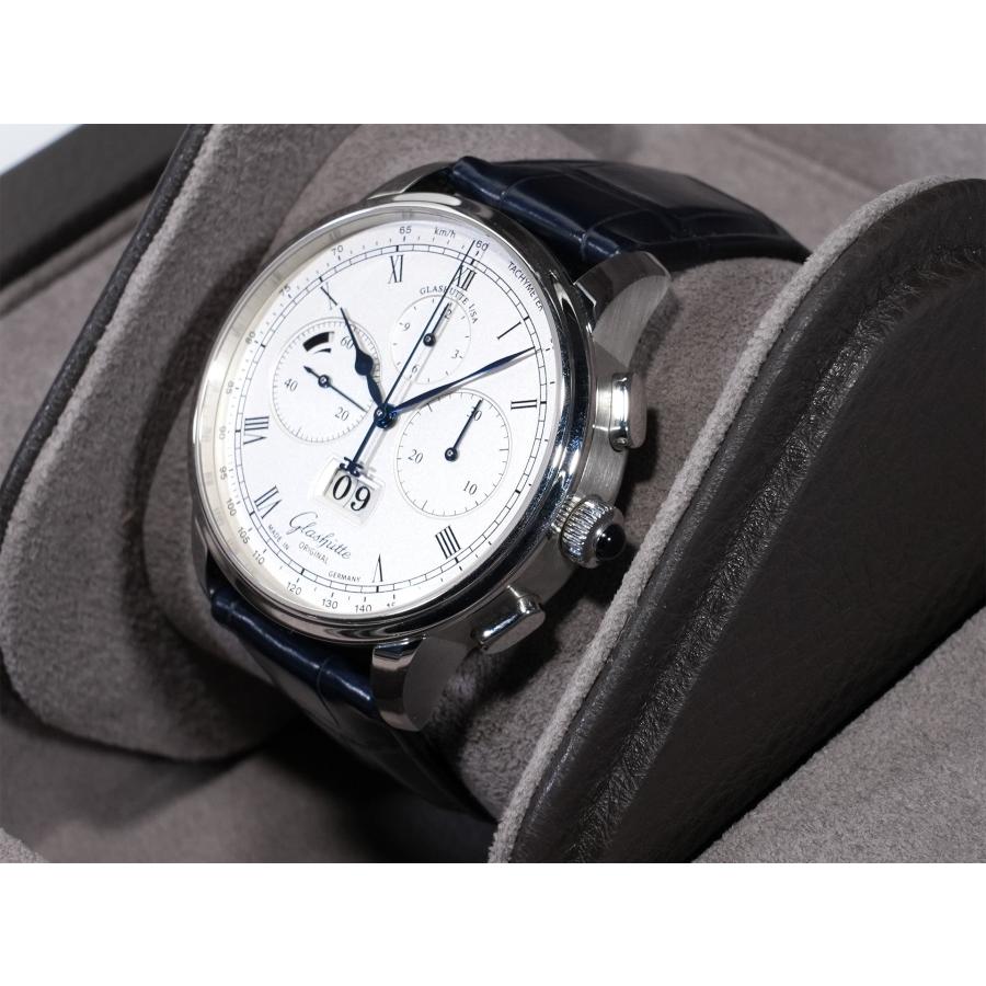 グラスヒュッテオリジナル セネタ クロノグラフ パノラマデイト Ref.1-37-01-02-03-30 プラチナ シルバー文字盤 | GLASHUTTE ORIGINAL | 03