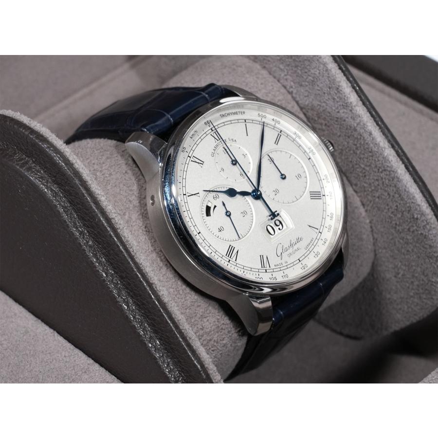 グラスヒュッテオリジナル セネタ クロノグラフ パノラマデイト Ref.1-37-01-02-03-30 プラチナ シルバー文字盤 | GLASHUTTE ORIGINAL | 04
