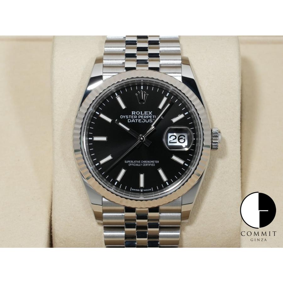 ロレックス デイトジャスト36 Ref.126234 ステンレススチール/ホワイトゴールド ブラック文字盤 ジュビリーブレスレット | デイトジャスト