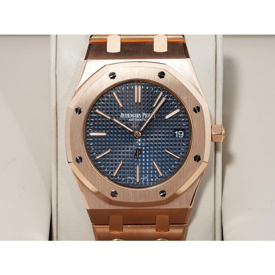 オーデマピゲ ロイヤルオーク ジャンボ エクストラ シン Ref.15202OR.OO.1240OR.01 ピンクゴールド ブルー文字盤 | ロイヤルオーク | 01