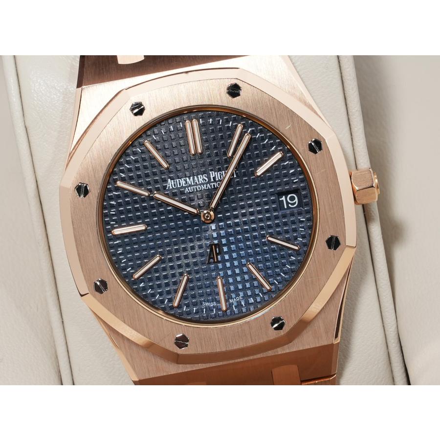 オーデマピゲ ロイヤルオーク ジャンボ エクストラ シン Ref.15202OR.OO.1240OR.01 ピンクゴールド ブルー文字盤 | ロイヤルオーク | 02