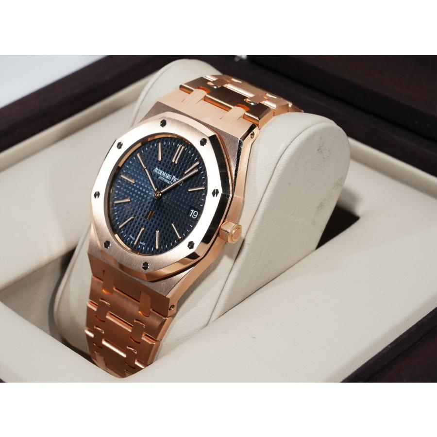 オーデマピゲ ロイヤルオーク ジャンボ エクストラ シン Ref.15202OR.OO.1240OR.01 ピンクゴールド ブルー文字盤 | ロイヤルオーク | 03