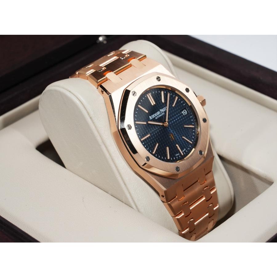 オーデマピゲ ロイヤルオーク ジャンボ エクストラ シン Ref.15202OR.OO.1240OR.01 ピンクゴールド ブルー文字盤 | ロイヤルオーク | 04