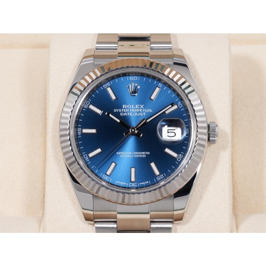 ロレックス デイトジャスト41 Ref.126334 ステンレススチール/ホワイトゴールド ブライトブルー文字盤 オイスターブレスレット | デイトジャスト | 01