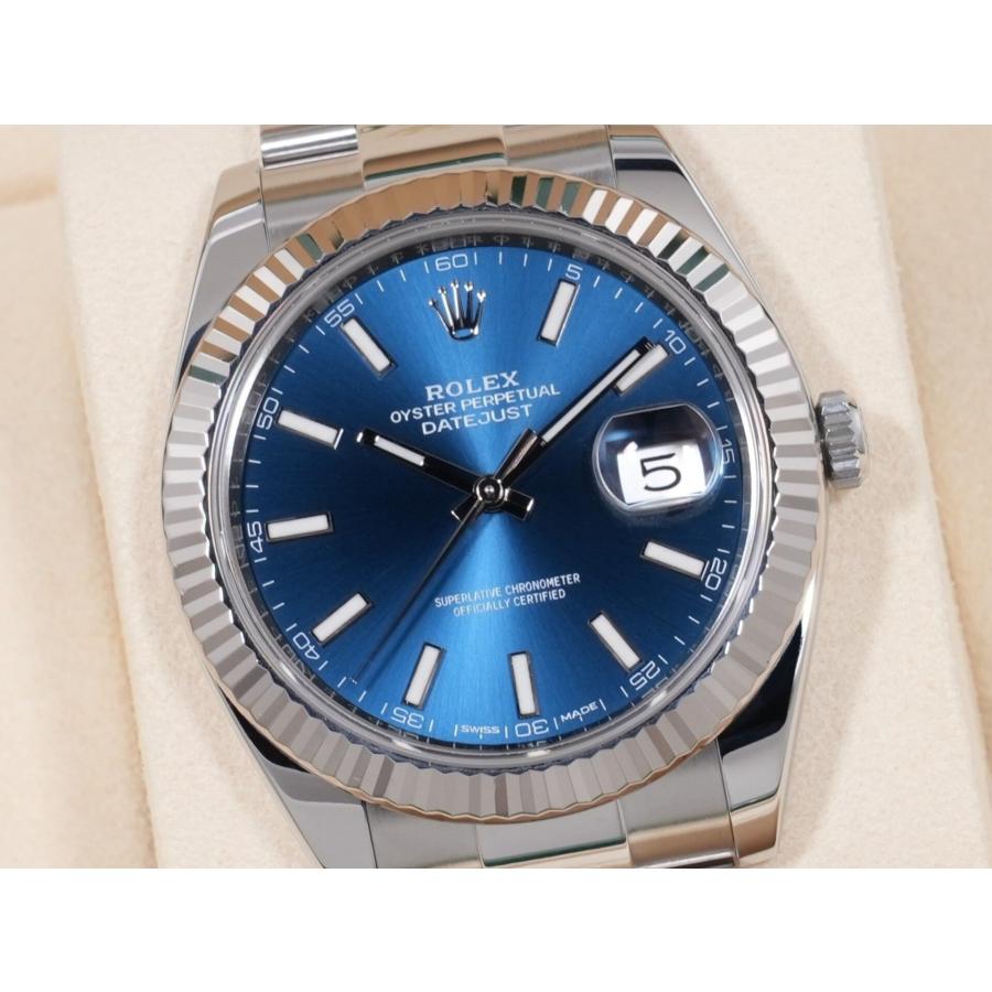 ロレックス デイトジャスト41 Ref.126334 ステンレススチール/ホワイトゴールド ブライトブルー文字盤 オイスターブレスレット | デイトジャスト | 02