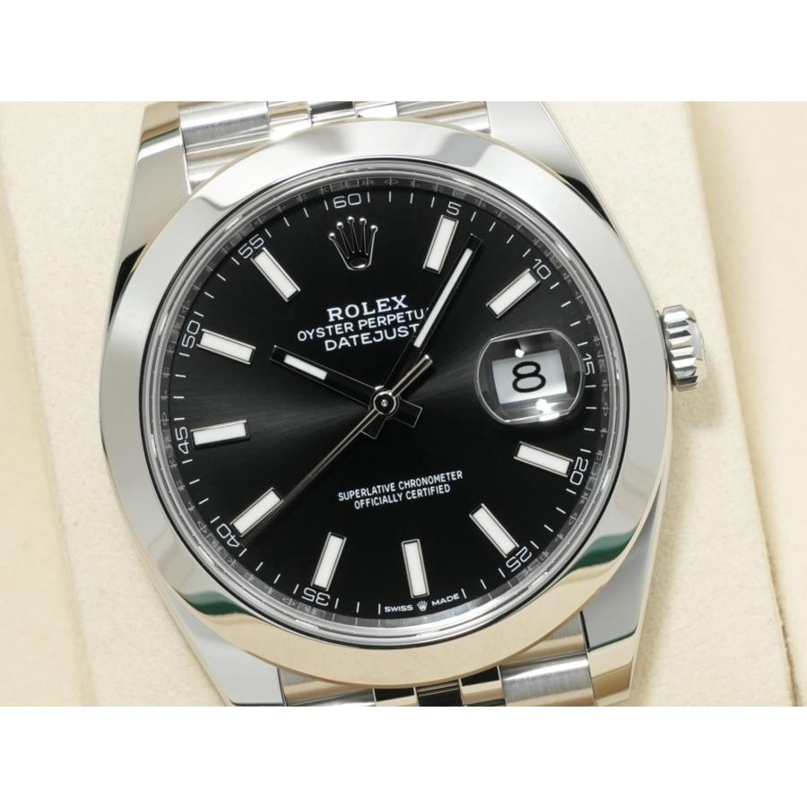 ロレックス デイトジャスト41 Ref.126300 ステンレススチール ブラック文字盤 ジュビリーブレスレット | デイトジャスト | 02