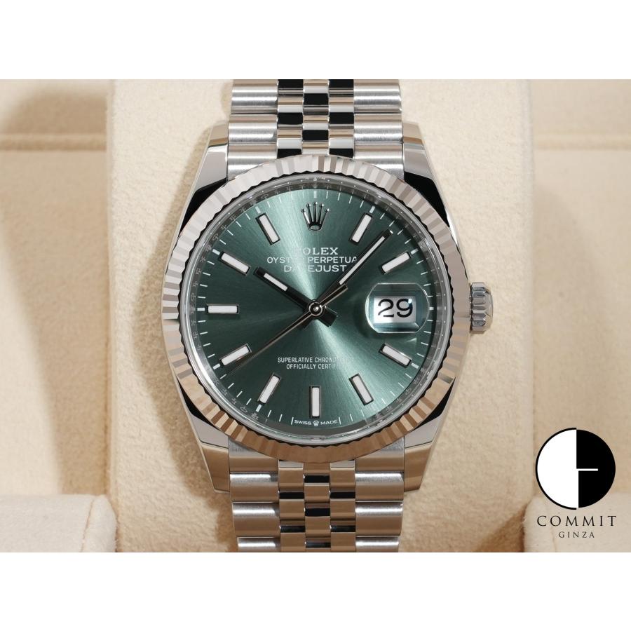 ロレックス デイトジャスト36 Ref.126234 SS/WG ミントグリーン文字盤 ジュビリーブレスレット | デイトジャスト