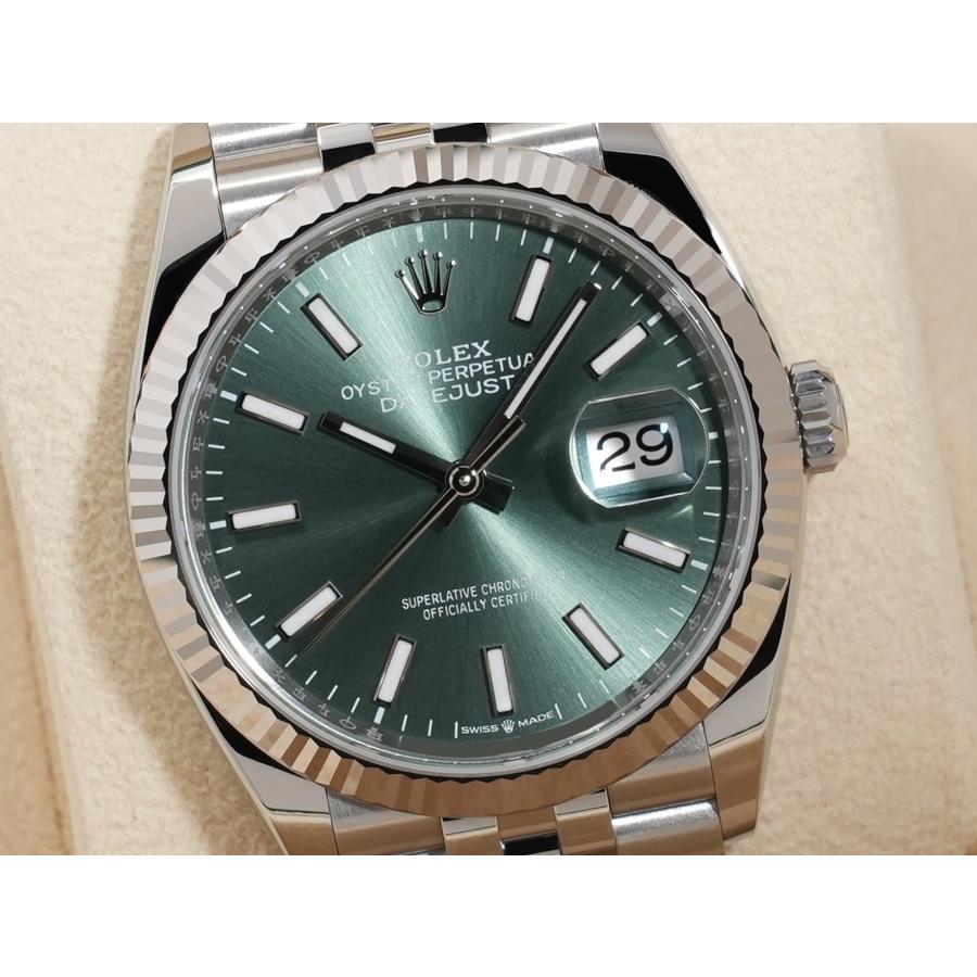 ロレックス デイトジャスト36 Ref.126234 SS/WG ミントグリーン文字盤 ジュビリーブレスレット | デイトジャスト | 02