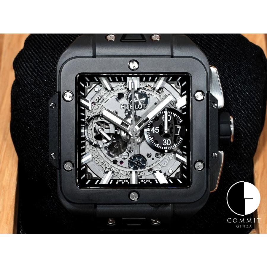 ウブロ スクエアバン ウニコ ブラックマジック Ref.821.CI.0170.RX ブラックセラミック スケルトン文字盤 | HUBLOT
