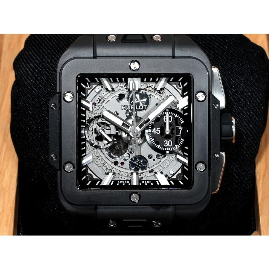 ウブロ スクエアバン ウニコ ブラックマジック Ref.821.CI.0170.RX ブラックセラミック スケルトン文字盤 | HUBLOT | 01