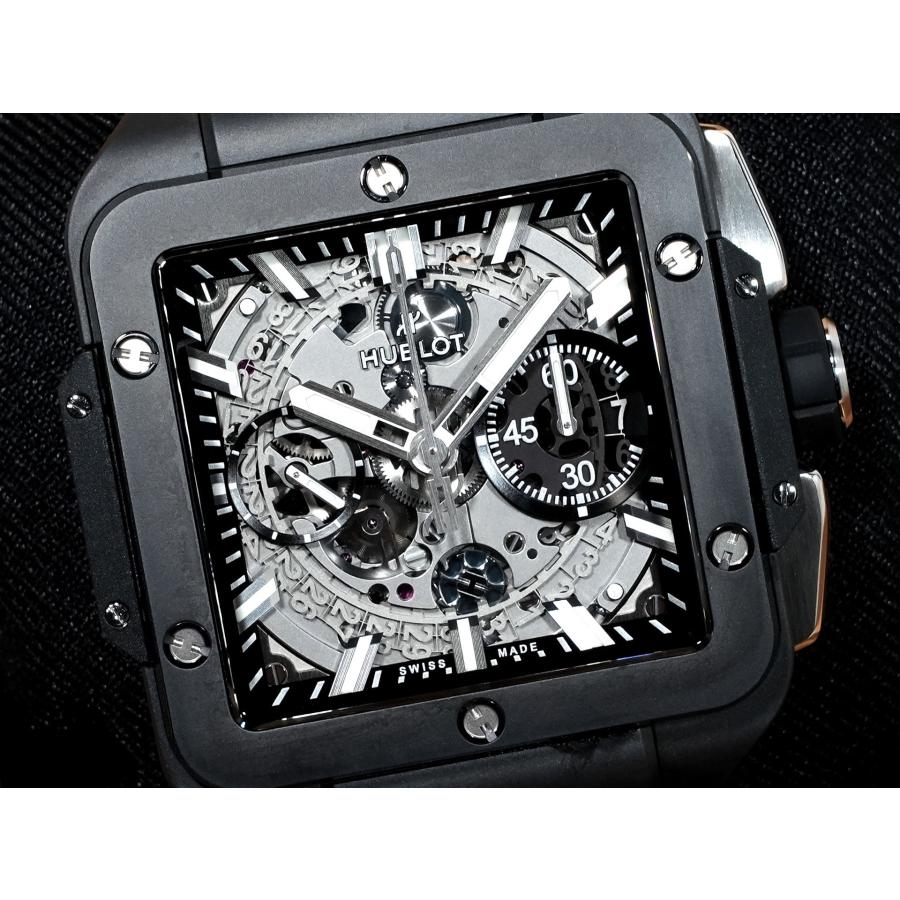 ウブロ スクエアバン ウニコ ブラックマジック Ref.821.CI.0170.RX ブラックセラミック スケルトン文字盤 | HUBLOT | 02