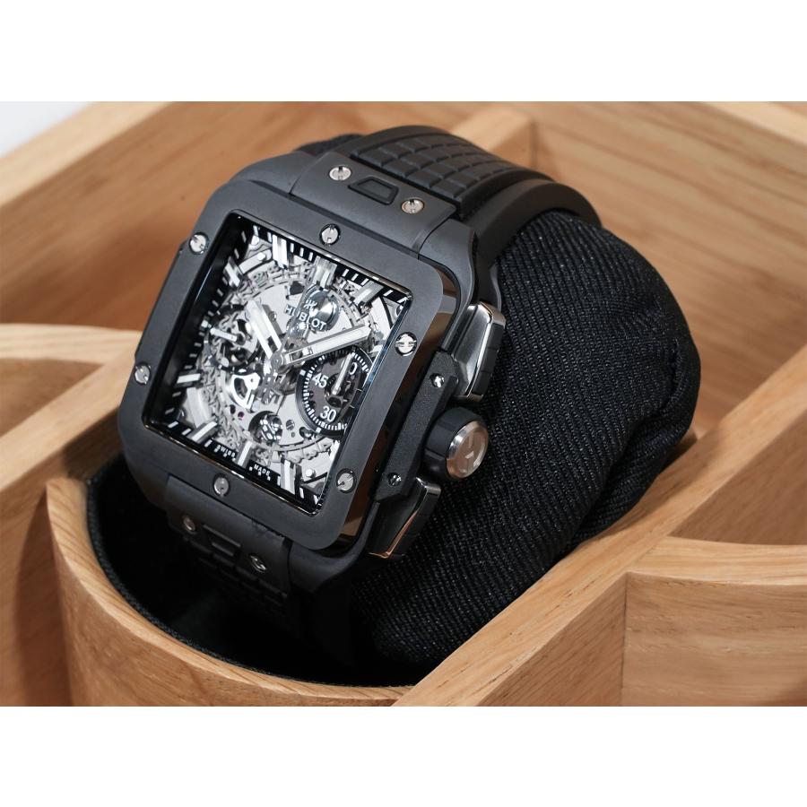 ウブロ スクエアバン ウニコ ブラックマジック Ref.821.CI.0170.RX ブラックセラミック スケルトン文字盤 | HUBLOT | 03