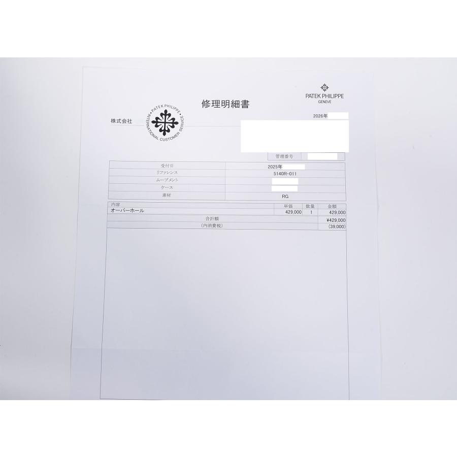パテックフィリップ パーペチュアルカレンダー Ref.5140R-011 ローズゴールド シルバー文字盤 | PATEK PHILIPPE | 13
