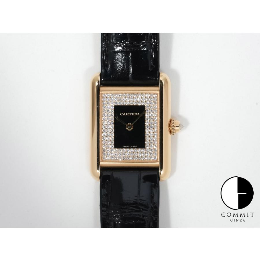 カルティエ タンク ルイ カルティエ SM Ref.WGTA0269 イエローゴールド ブラック×パヴェダイヤ文字盤 | Cartier