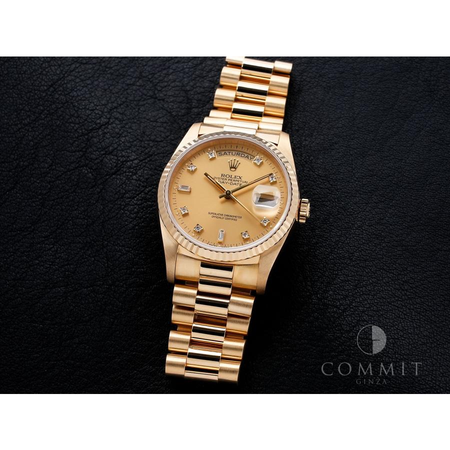 ロレックス デイデイト36 Ref.18238A イエローゴールド シャンパンx10Pダイヤ文字盤 | デイデイト | 11
