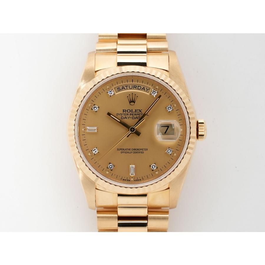 ロレックス デイデイト36 Ref.18238A イエローゴールド シャンパンx10Pダイヤ文字盤 | デイデイト | 01