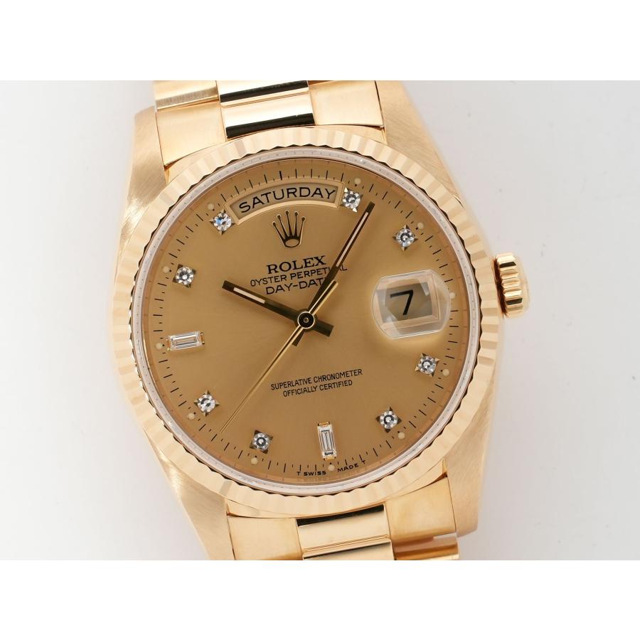 ロレックス デイデイト36 Ref.18238A イエローゴールド シャンパンx10Pダイヤ文字盤 | デイデイト | 02