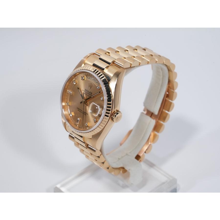 ロレックス デイデイト36 Ref.18238A イエローゴールド シャンパンx10Pダイヤ文字盤 | デイデイト | 03