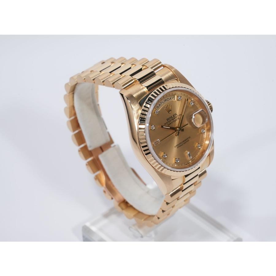 ロレックス デイデイト36 Ref.18238A イエローゴールド シャンパンx10Pダイヤ文字盤 | デイデイト | 04