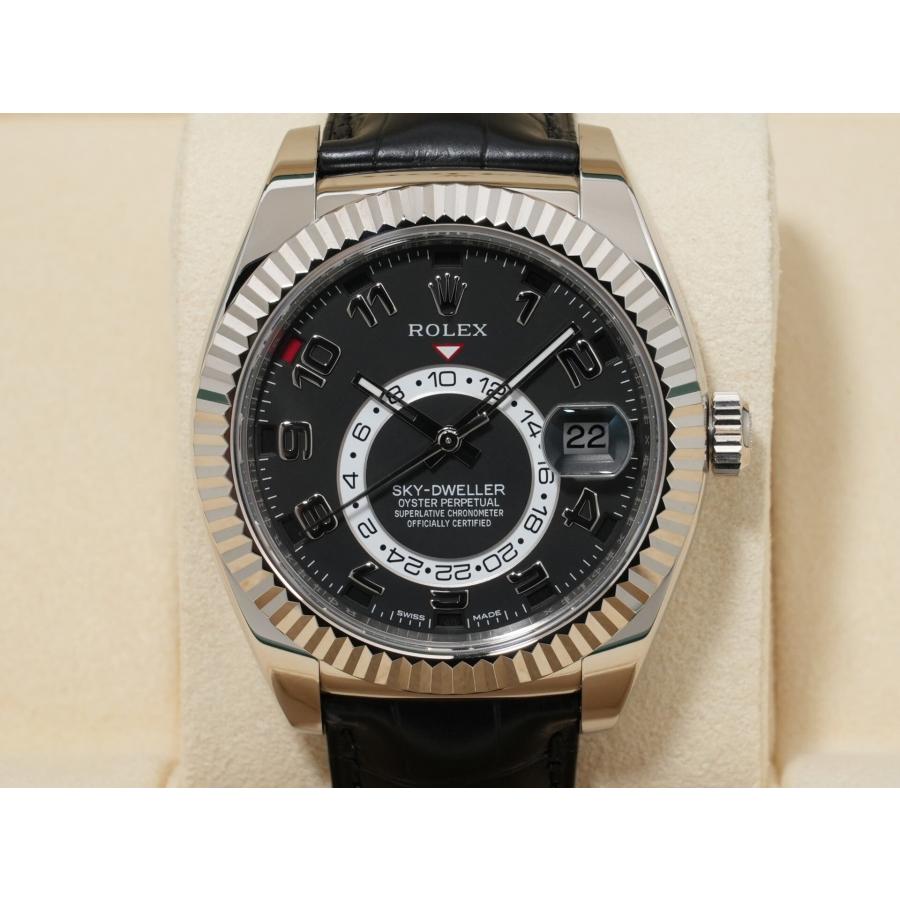 ロレックス スカイドゥエラー Ref.326139 ホワイトゴールド ブラック文字盤 革ベルト | スカイドゥエラー | 01