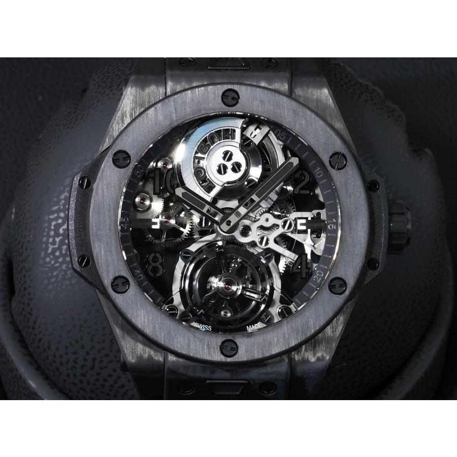 ウブロ ビッグバン トゥールビヨン オートマティック オールブラックカーボン Ref.429.QU.0140.RX.YOS カーボン スケルトン文字盤 | HUBLOT | 01