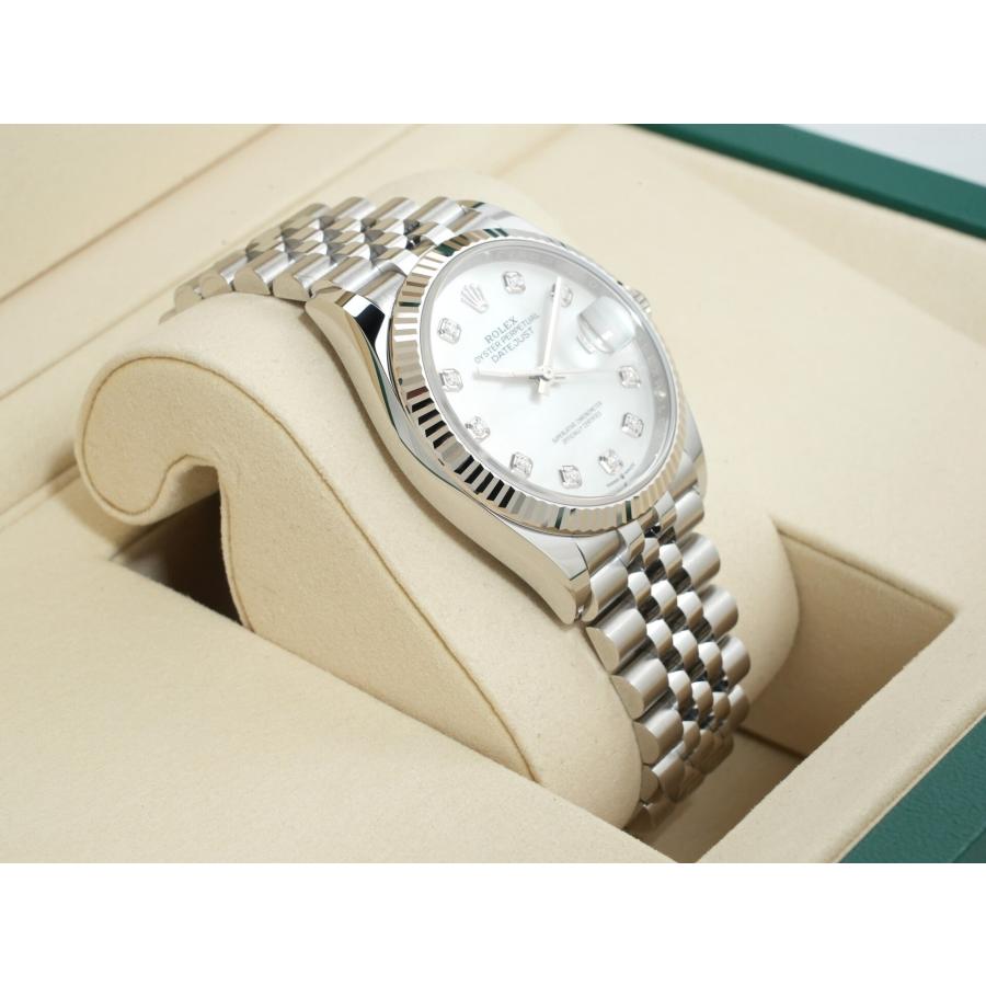ロレックス デイトジャスト36 Ref.126234NG ステンレススチール/ホワイトゴールド ホワイトシェルx10Pダイヤ文字盤 | デイトジャスト | 04