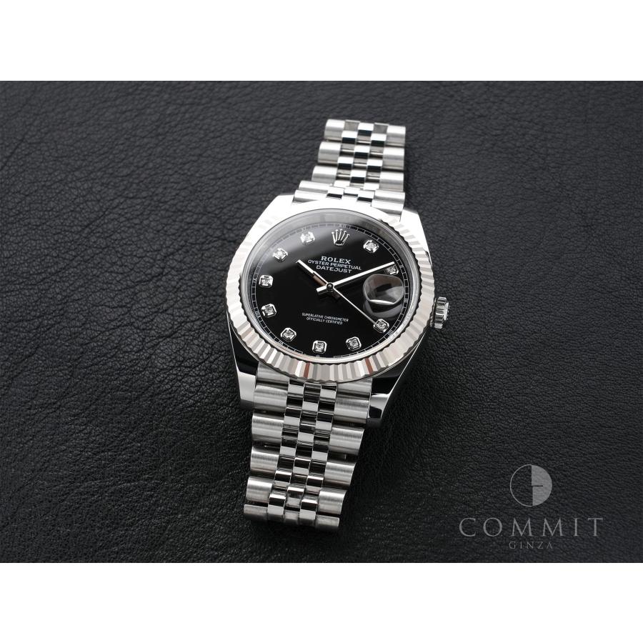 ロレックス デイトジャスト41 Ref.126334G ステンレススチール/ホワイトゴールド ブラックx10Pダイヤ文字盤 ジュビリーブレスレット | デイトジャスト | 10