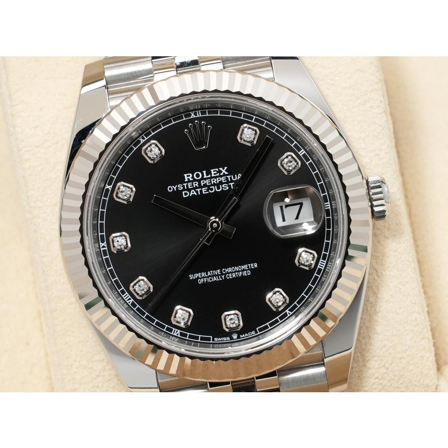 ロレックス デイトジャスト41 Ref.126334G ステンレススチール/ホワイトゴールド ブラックx10Pダイヤ文字盤 ジュビリーブレスレット | デイトジャスト | 02
