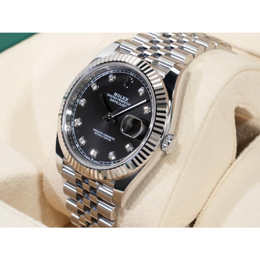 ロレックス デイトジャスト41 Ref.126334G ステンレススチール/ホワイトゴールド ブラックx10Pダイヤ文字盤 ジュビリーブレスレット | デイトジャスト | 03