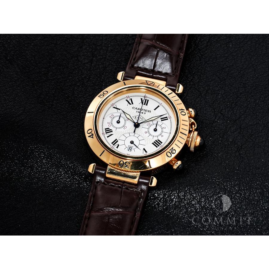 カルティエ パシャ クロノグラフ 38mm 150周年記念モデル Ref.W30X7651 イエローゴールド ホワイト文字盤 | Cartier | 13