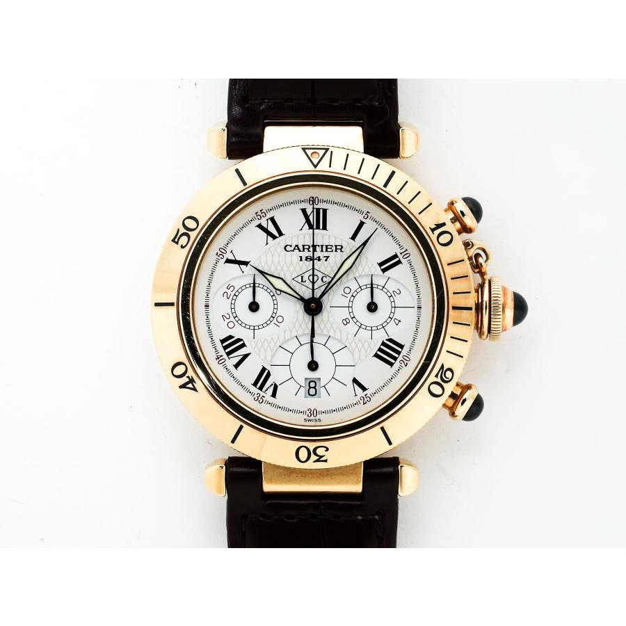 カルティエ パシャ クロノグラフ 38mm 150周年記念モデル Ref.W30X7651 イエローゴールド ホワイト文字盤 | Cartier | 01