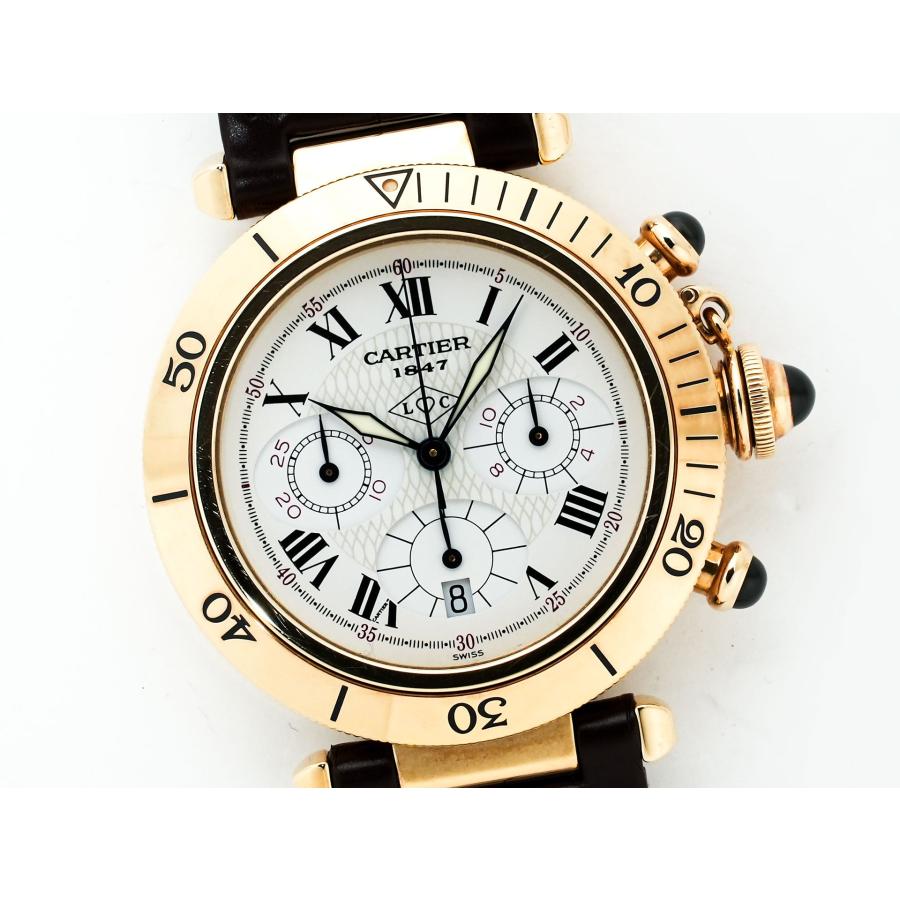 カルティエ パシャ クロノグラフ 38mm 150周年記念モデル Ref.W30X7651 イエローゴールド ホワイト文字盤 | Cartier | 02