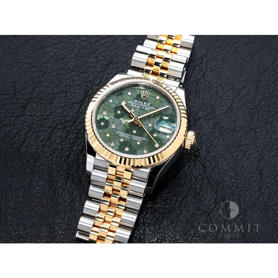 ロレックス デイトジャスト Ref.278273 ステンレススチール/イエローゴールド オリーブグリーン フローラルモチーフ文字盤 | デイトジャスト | 10