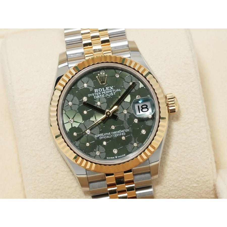 ロレックス デイトジャスト Ref.278273 ステンレススチール/イエローゴールド オリーブグリーン フローラルモチーフ文字盤 | デイトジャスト | 02