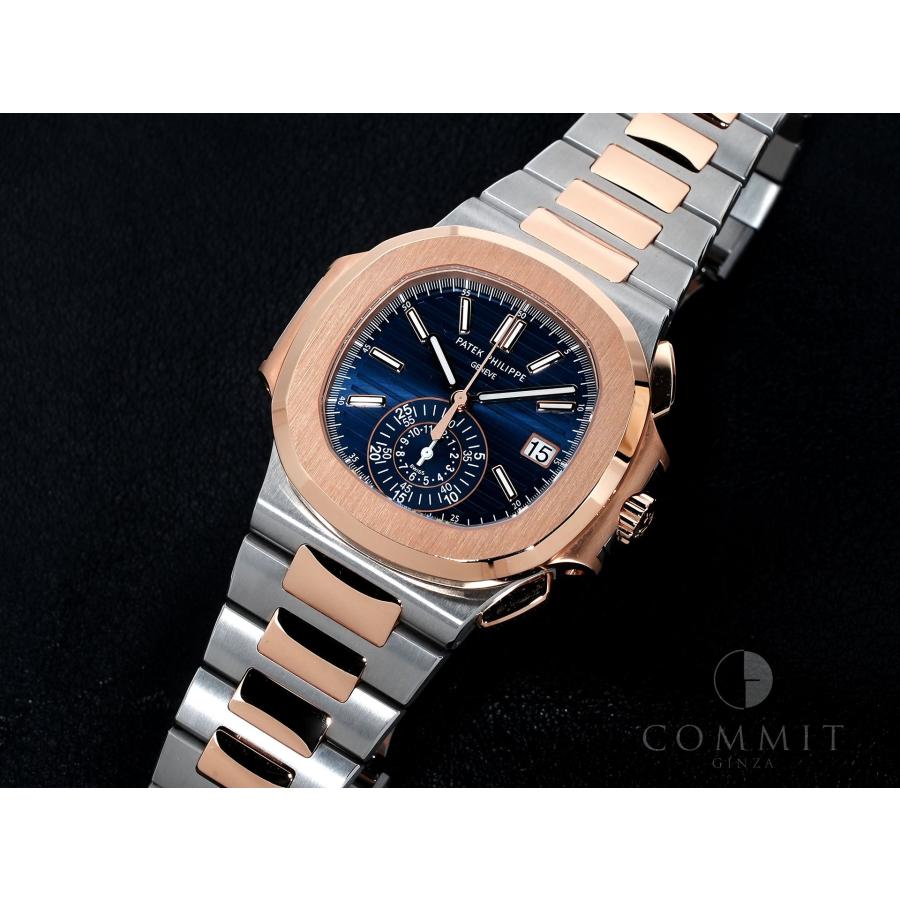 パテックフィリップ ノーチラス クロノグラフ Ref.5980/1AR-001 ステンレススチール/ローズゴールド ブルー文字盤 | ノーチラス | 10