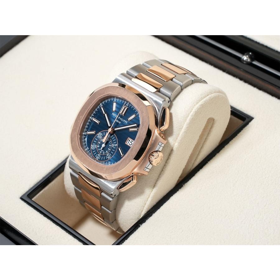 パテックフィリップ ノーチラス クロノグラフ Ref.5980/1AR-001 ステンレススチール/ローズゴールド ブルー文字盤 | ノーチラス | 03